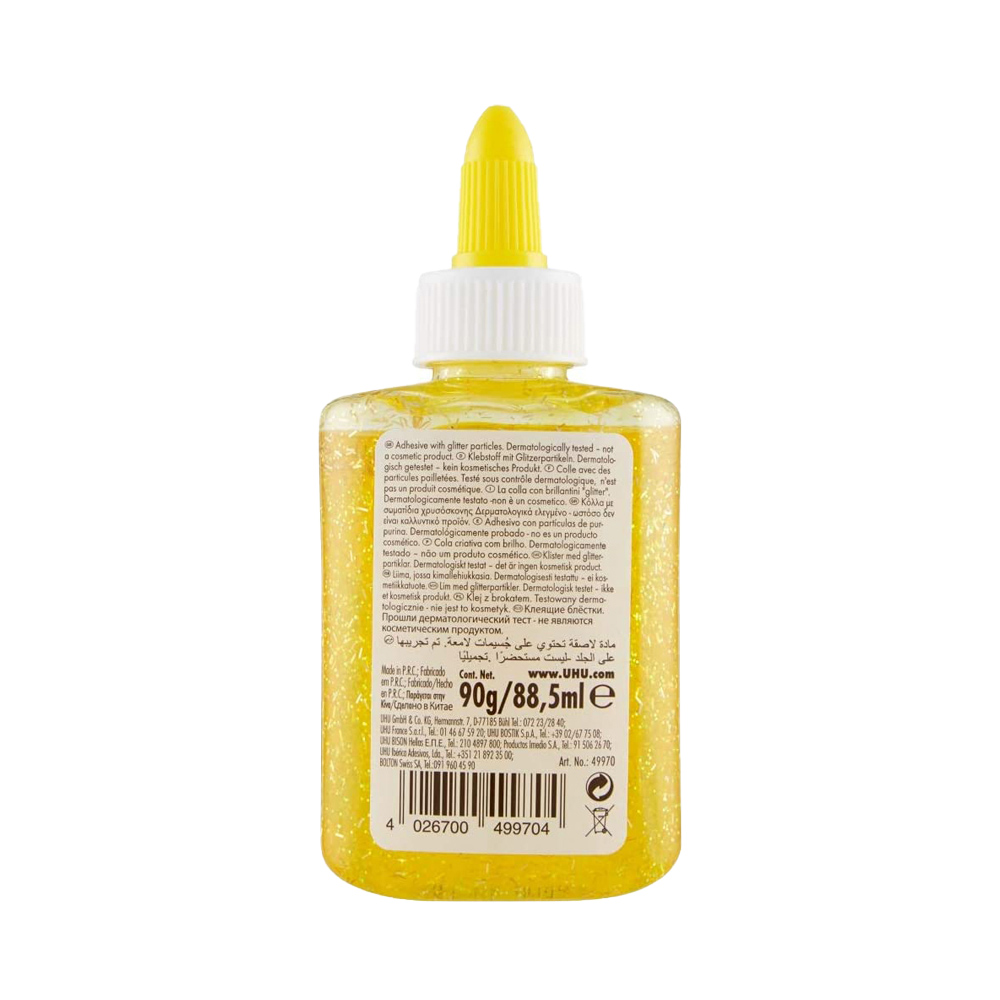 Colla Gialla per Decorazioni Glitter Glue UHU 88,5 ml